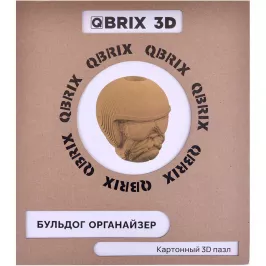Картонный 3D-конструктор QBRIX. Бульдог (органайзер) картинка 371558 - МосИгра